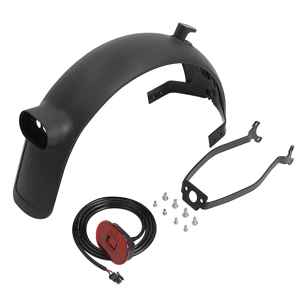 Fender with Rear Tail Light Brake Taillight Set for Xiaomi Electric Scooter MI4 Ultra Splash-Proof Fender Back Wing Accessories