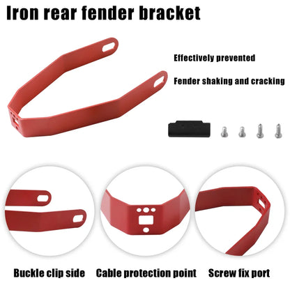 Scooter Upgraded Mudguard for Xiaomi M365 Pro Pro2 1S MI3 Aluminium Rear Fender with Taillight Kit Tire Splash Fender Guard