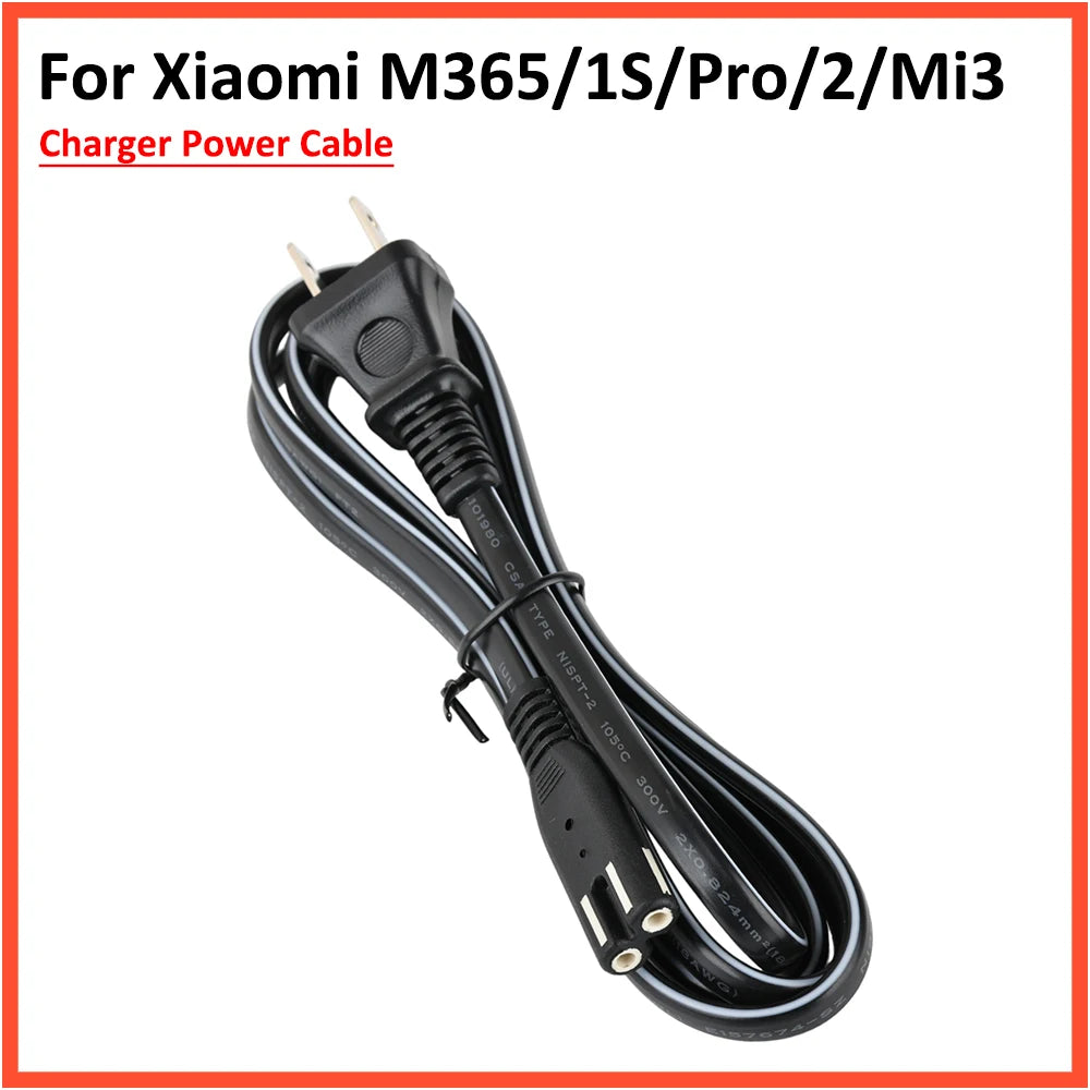 Battery Charger Cable Plug for Xiaomi Ninebot M365 PRO 1S Electric Scooter MI3 Power Charging AC Line Replacement Parts