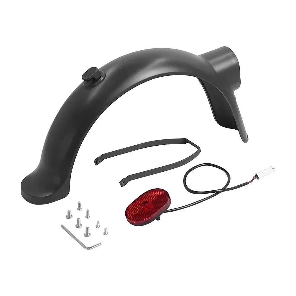 Rear Fender with Hook Lock Back Wing Taillight for Xiaomi Electric Scooter 4 Pro Parts Kickscooter Brake Taillight Support Set