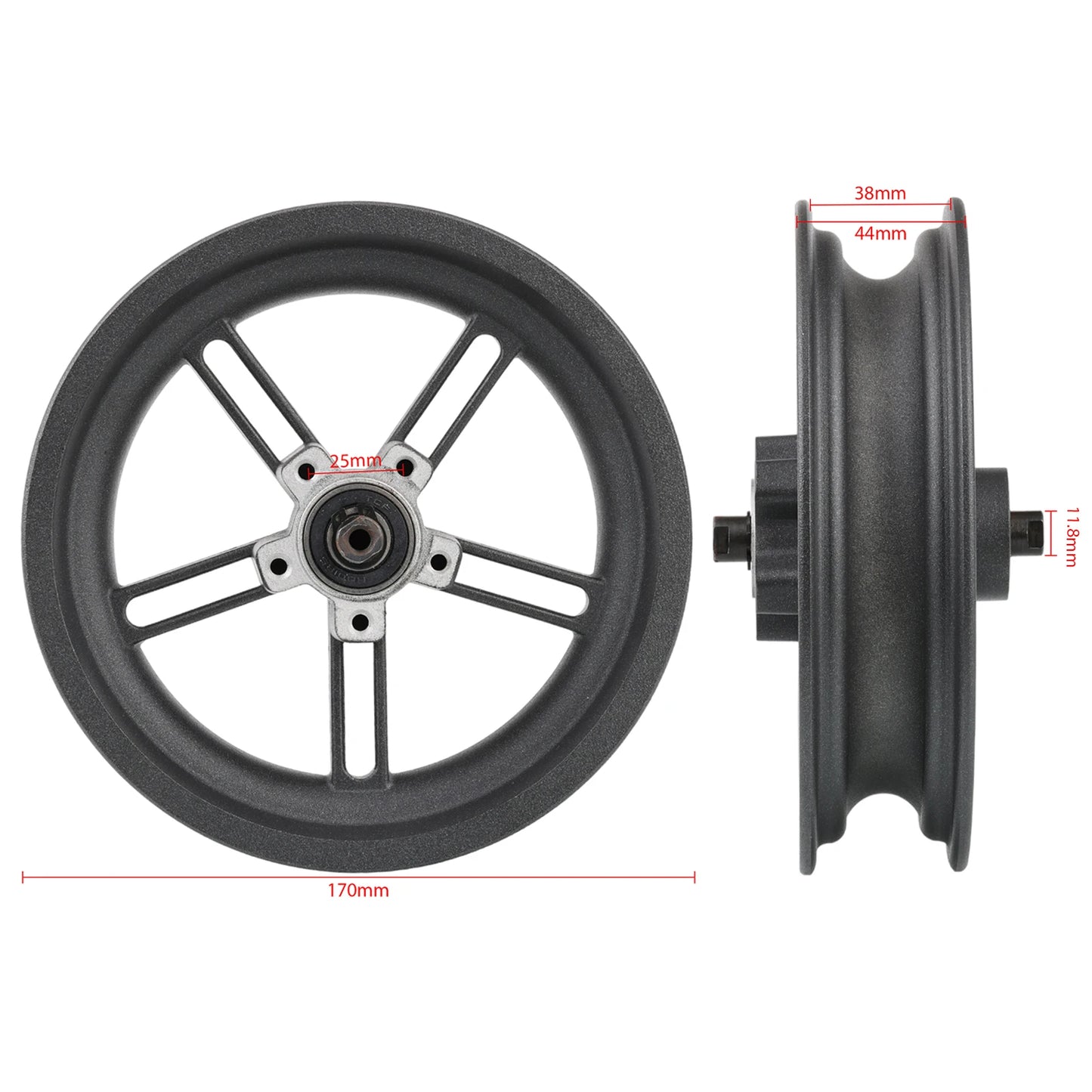 8.5 Inch Rear Wheel Hub for Xiaomi M365 / Pro / 1S / Pro 2 Electric Scooter Steel Tire Repair Spare Parts