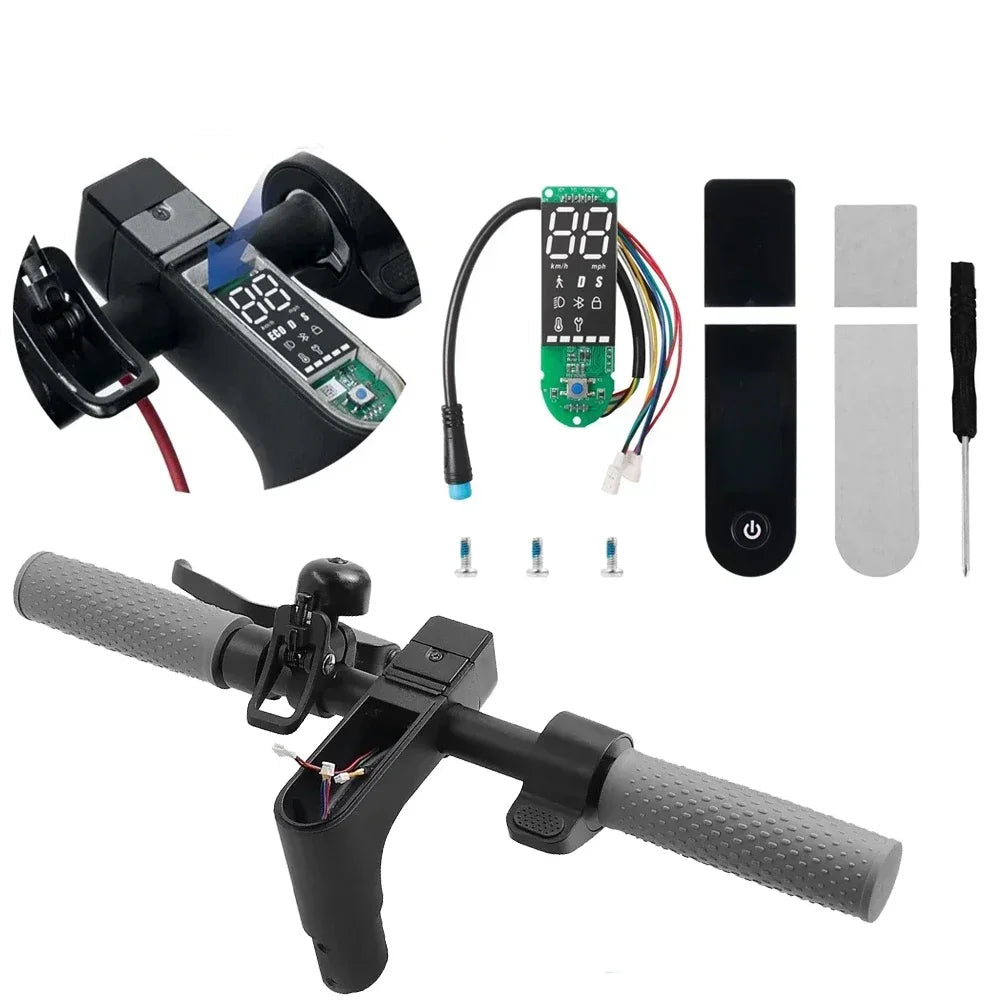 Electric Scooter Handlebar Handrail Faucet Kit Replacement for Xiaomi M365 Pro 1S Pro2 Armrest Kickscooter Head Grip Assembly