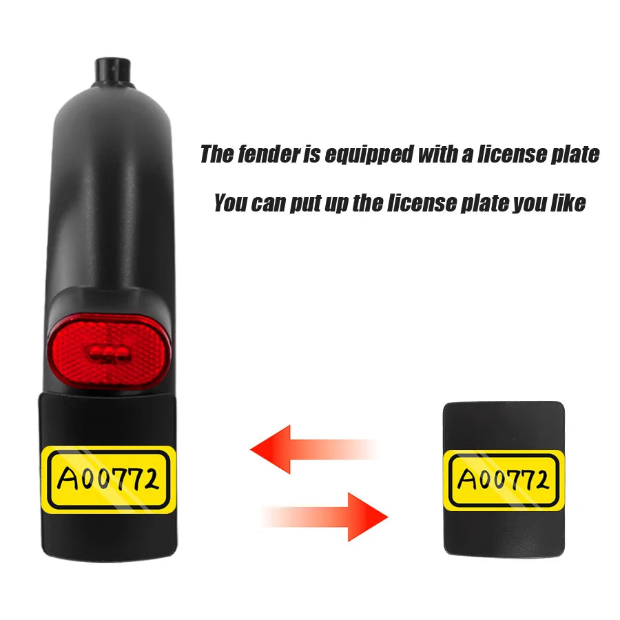 Scooter Upgraded Mudguard for Xiaomi M365 Pro Pro2 1S MI3 Aluminium Rear Fender with Taillight Kit Tire Splash Fender Guard