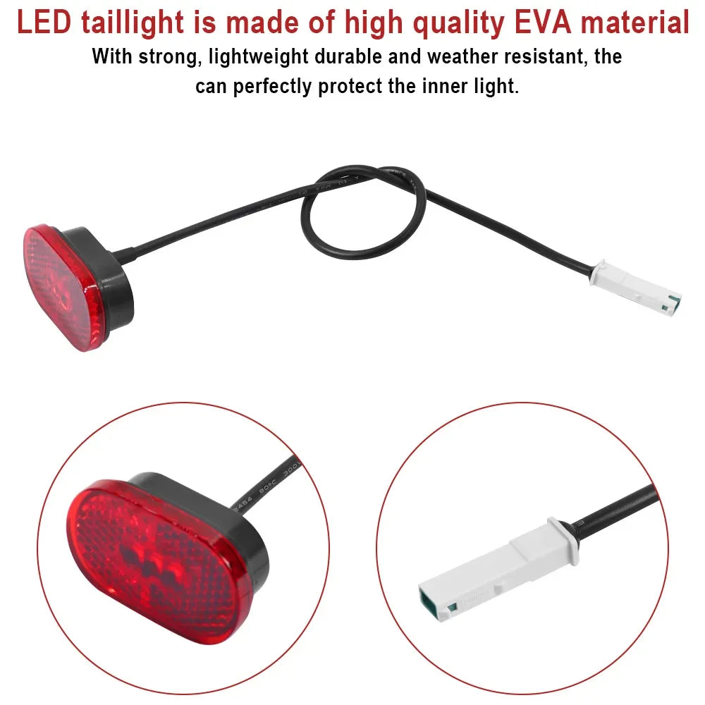 Upgraded Electric Scooter Fender Kit Scooter Rear Mudguard with Light Kit for Xiaomi Mi M365 Pro Pro 2 1S