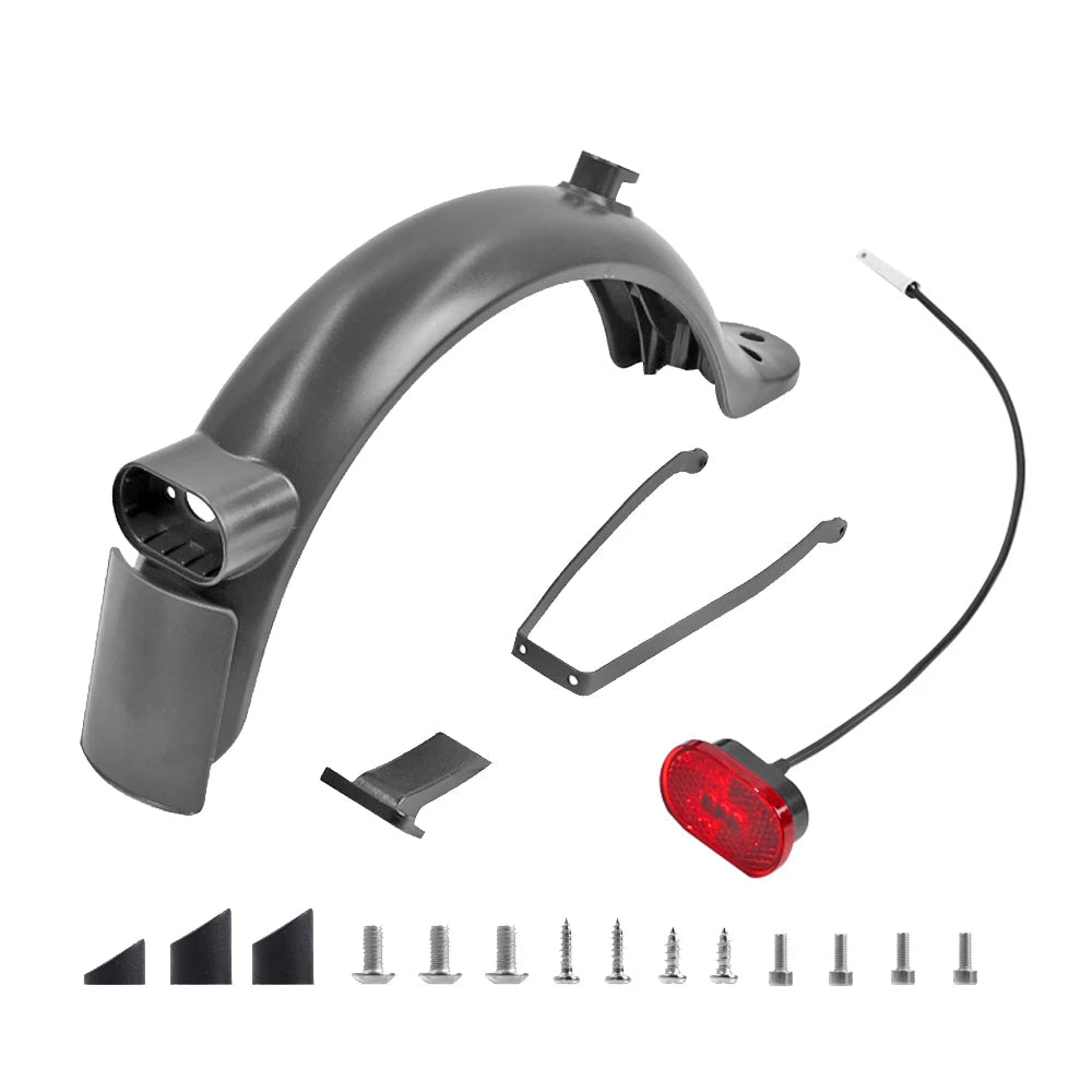 Upgraded Electric Scooter Fender Kit Scooter Rear Mudguard with Light Kit for Xiaomi Mi M365 Pro Pro 2 1S