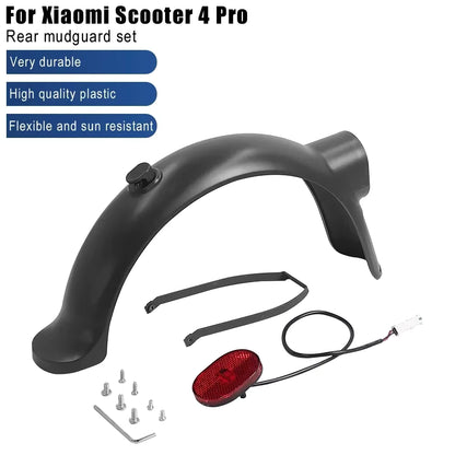 Rear Fender with Hook & Taillight for Xiaomi 4 Pro Scooter