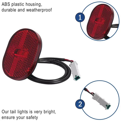 Rear Fender with Hook & Taillight for Xiaomi 4 Pro Scooter