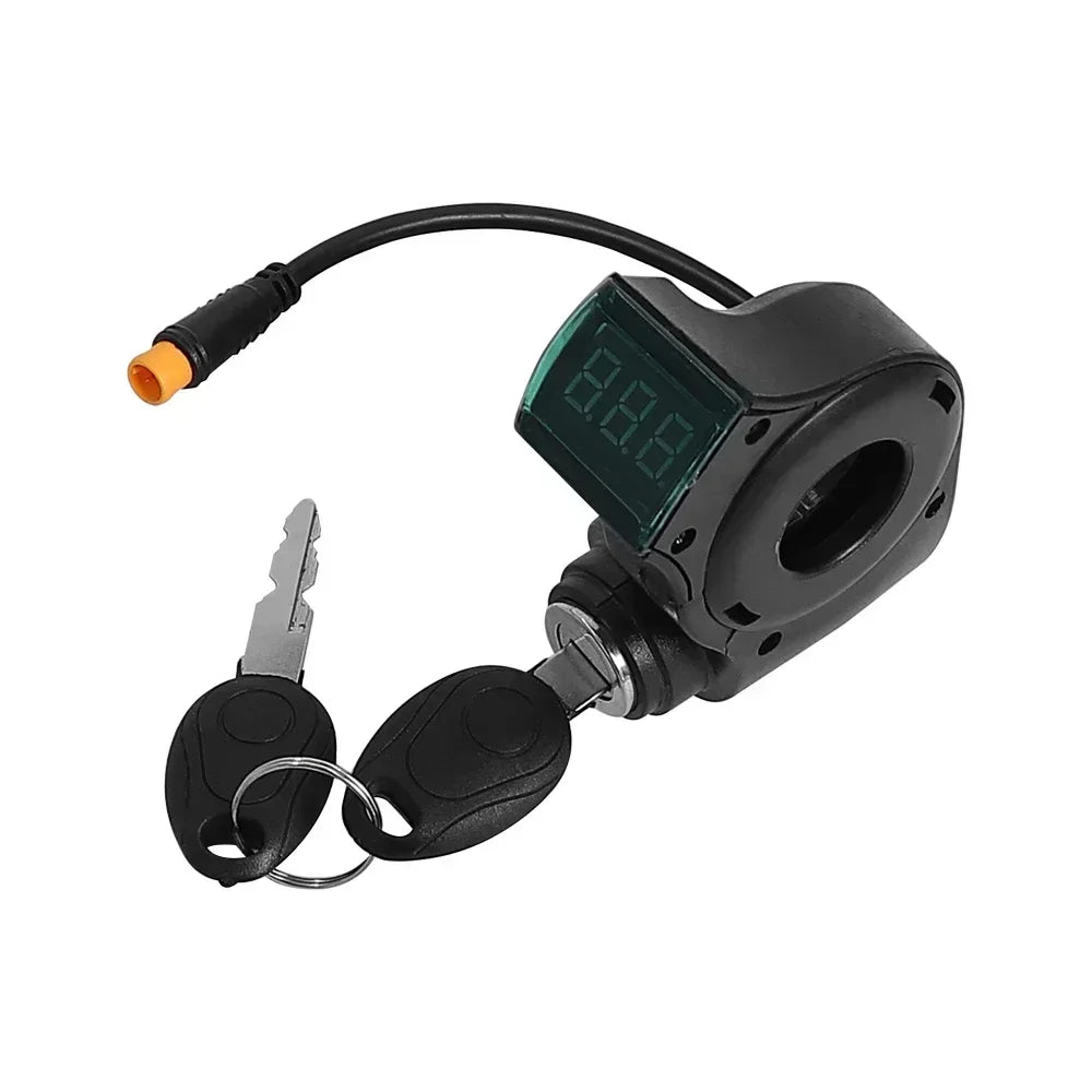3Pin Lock Key Thumb Throttle for Xiaomi M365 for KUGOO M4 Voltmeter Digital Voltage Display Switch Electric Scooter E-Bike
