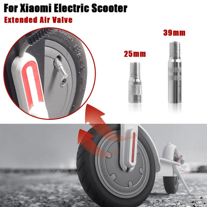 Inflatable Air Nozzle Replacement for Xiaomi MI 3 M365 Pro Pro2 1S Scooter Front Wheel Motor Inflatable Extension Air Valve