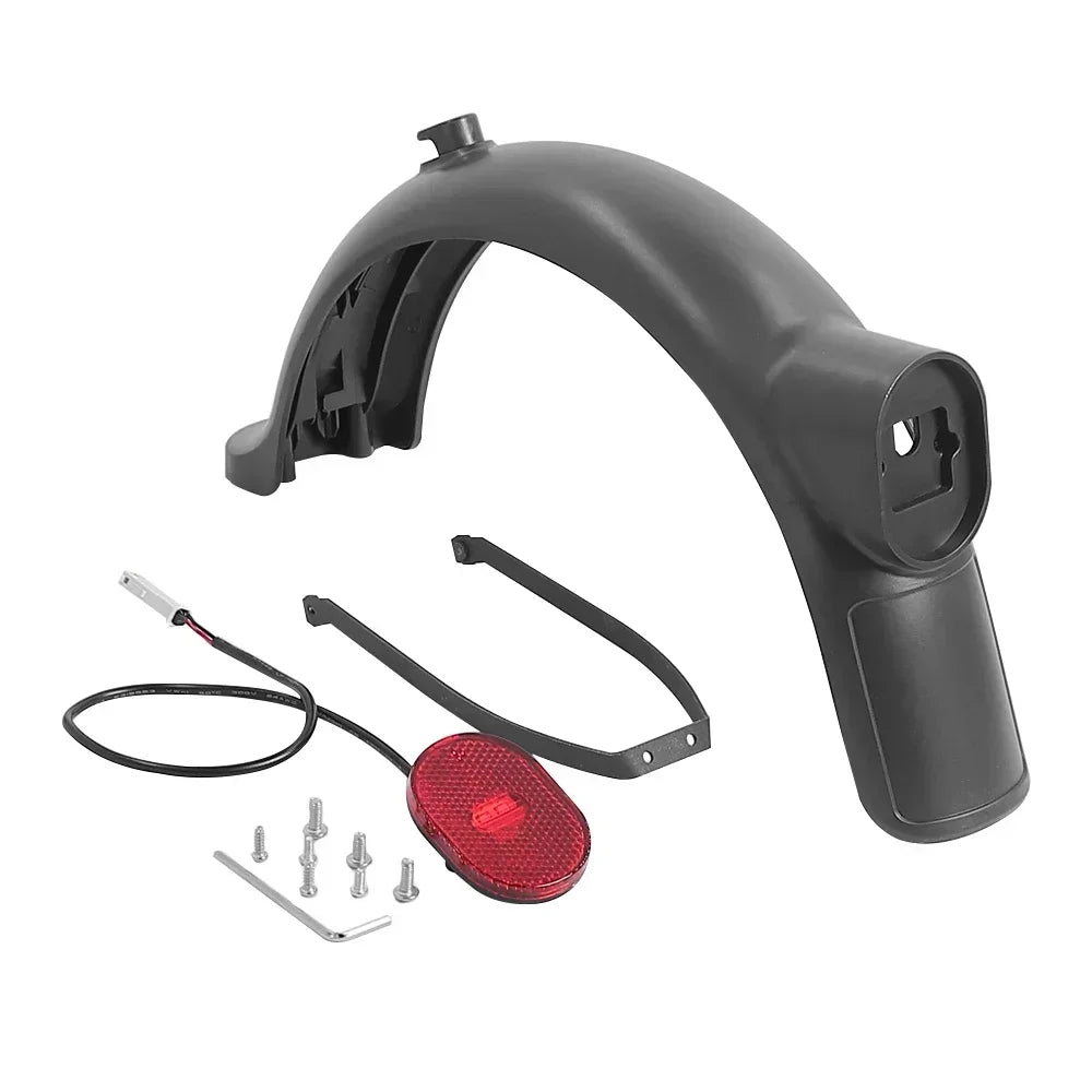 Rear Fender with Hook Lock Back Wing Taillight for Xiaomi Electric Scooter 4 Pro Parts Kickscooter Brake Taillight Support Set
