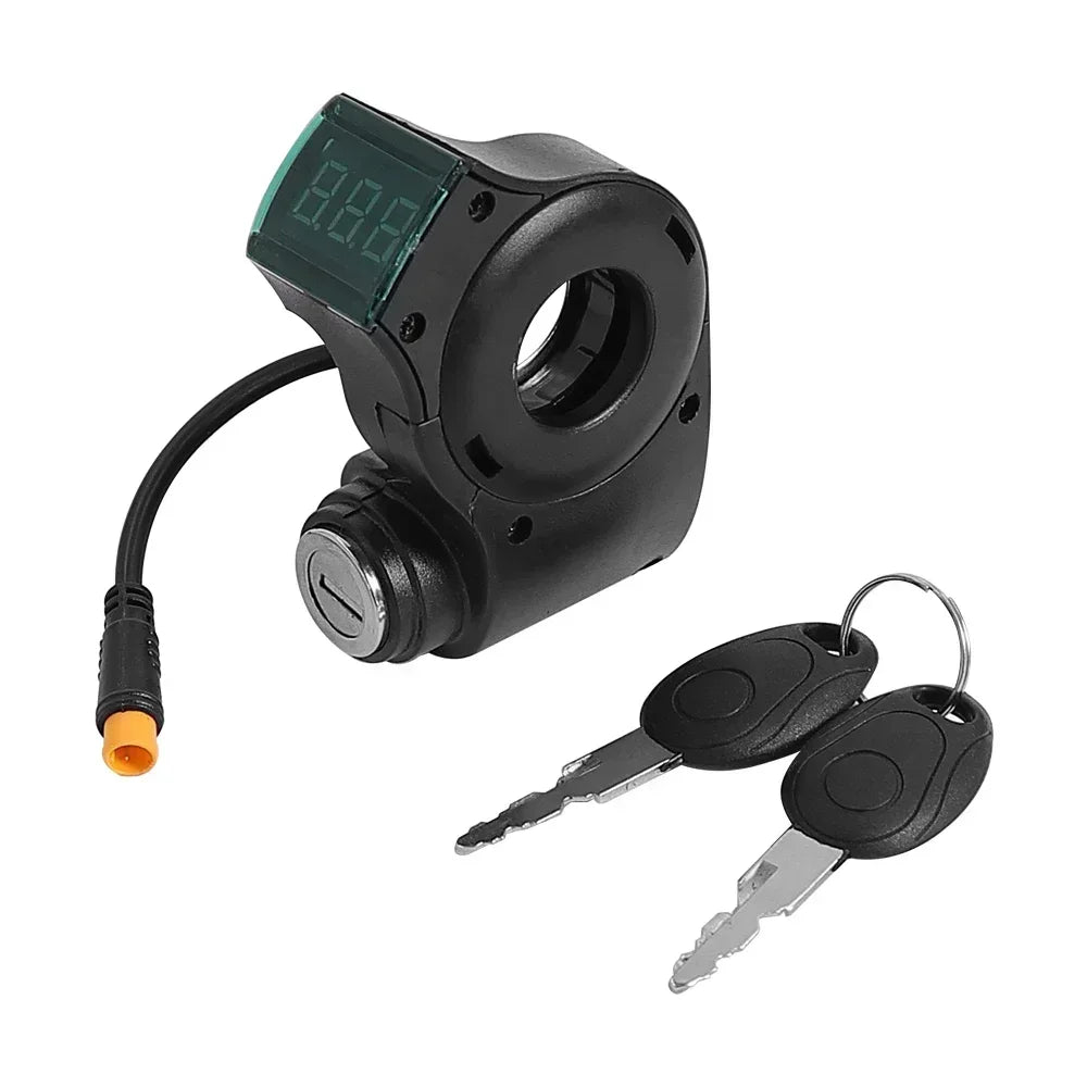 3Pin Lock Key Thumb Throttle for Xiaomi M365 for KUGOO M4 Voltmeter Digital Voltage Display Switch Electric Scooter E-Bike