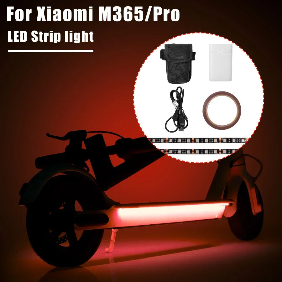 Waterproof Scooter LED Strip Multiple Color for Xiaomi M365 1S Pro Pro2 MI3 Electric Scooter Safety Night Light Flashlight Lamp